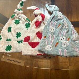 Valentine’s Day, st Patrick’s day and Easter baby beanies